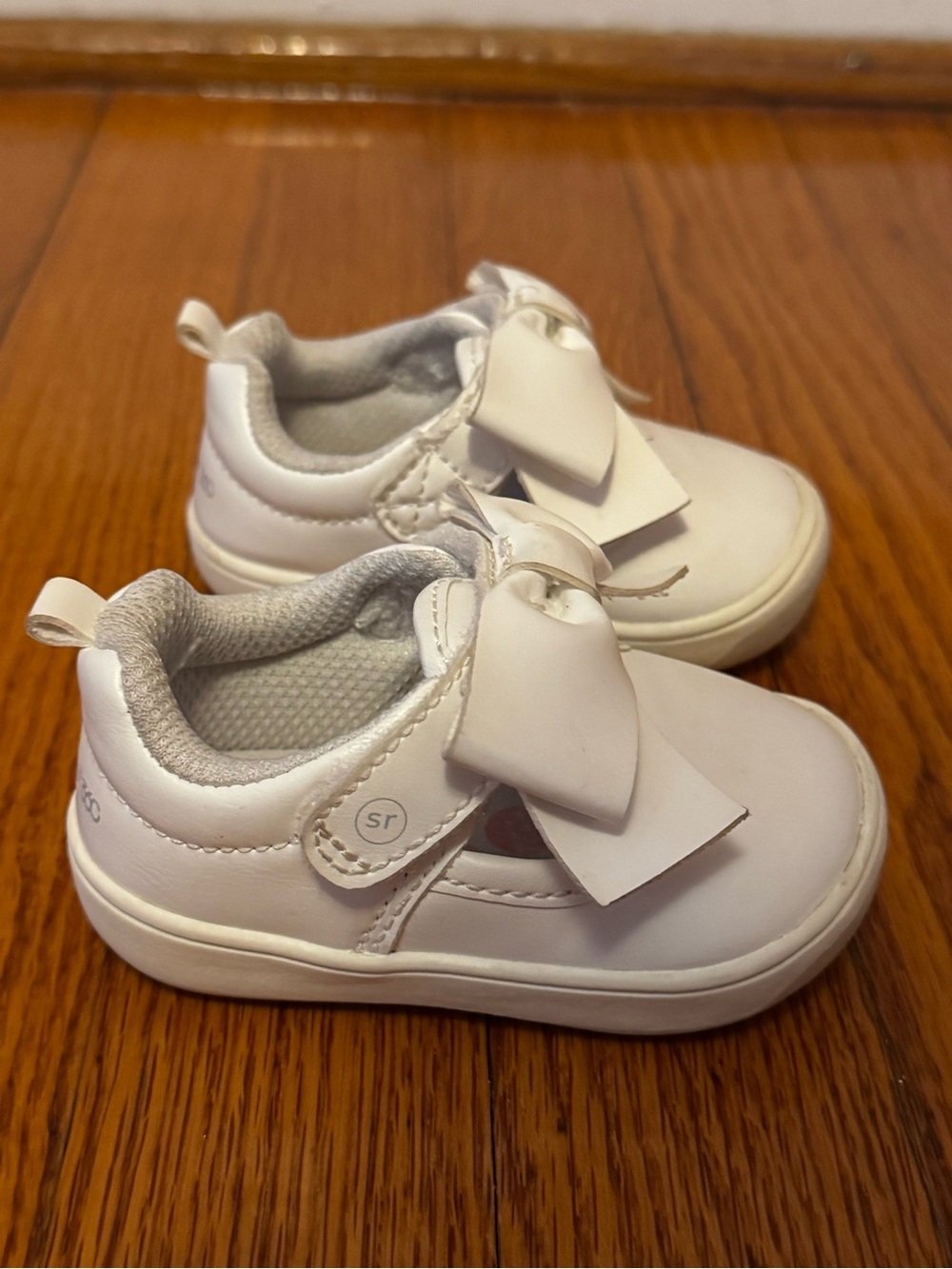 Toddler White Bow Sneakers - Kids Shoes